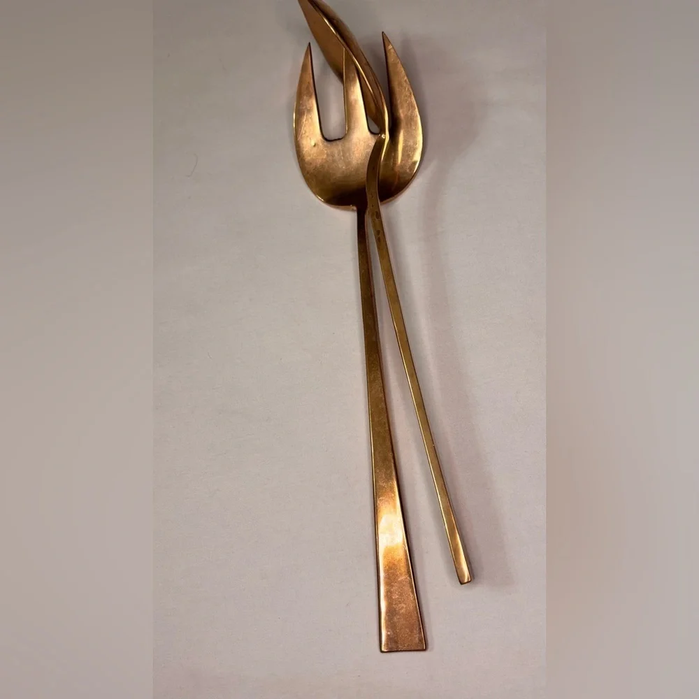 Vintage Elegant Gold Flatware Serving Set